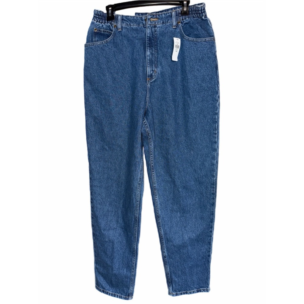 LL Bean Original Fit Relaxed Comfort Waist Jeans Stonewashed Blue 14 Reg